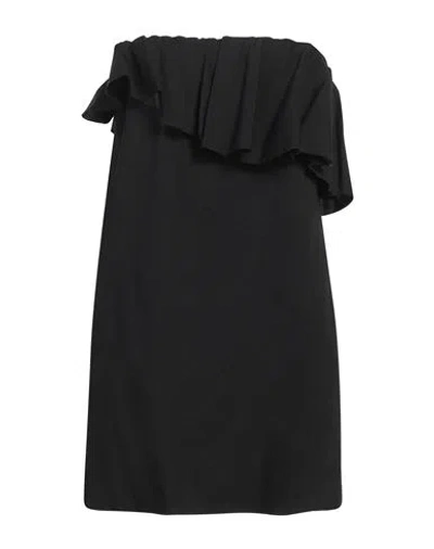 Jucca Woman Mini Dress Black Size 6 Linen, Viscose, Elastane