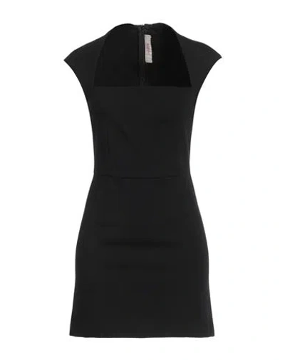 Jucca Woman Mini Dress Black Size 6 Viscose, Polyamide, Elastane
