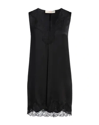 Jucca Woman Mini Dress Black Size 8 Silk, Elastane