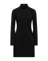Jucca Woman Mini Dress Black Size 8 Viscose, Polyamide, Elastane In Black