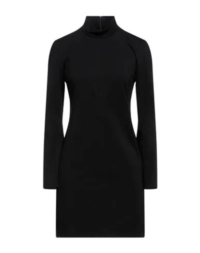 Jucca Woman Mini Dress Black Size 8 Viscose, Polyamide, Elastane