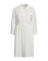 Jucca Woman Mini Dress Cream Size 8 Viscose, Polyester, Elastane In White