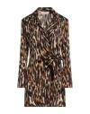 Jucca Woman Mini Dress Dark Brown Size 4 Viscose