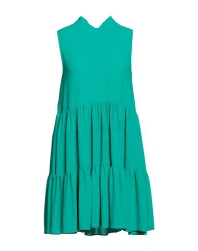 Jucca Woman Short Dress Emerald Green Size 6 Polyester
