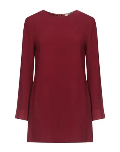 Jucca Woman Mini Dress Garnet Size 4 Acetate, Viscose In Burgundy