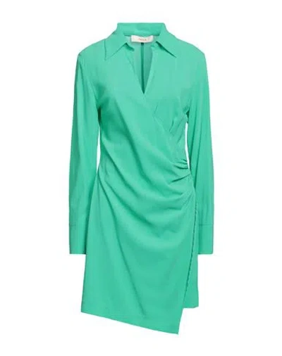 Jucca Woman Mini Dress Green Size 6 Viscose, Elastane