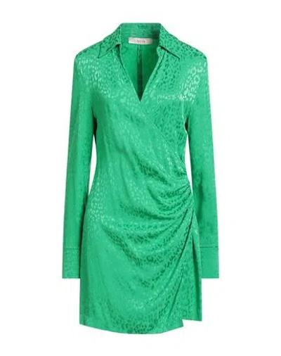 Jucca Woman Mini Dress Green Size 8 Viscose
