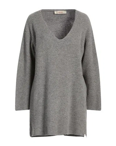 Jucca Woman Mini Dress Grey Size S Virgin Wool