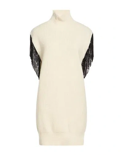 Jucca Woman Mini Dress Ivory Size 4 Virgin Wool, Polyester In Neutral