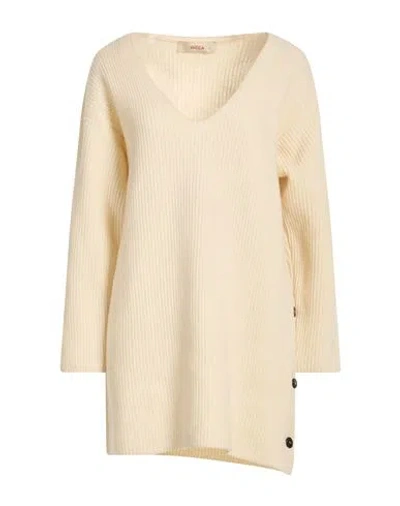 Jucca Woman Mini Dress Ivory Size S Virgin Wool In White