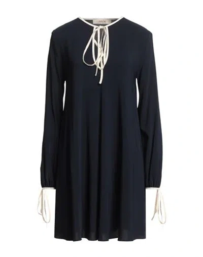 Jucca Woman Mini Dress Midnight Blue Size 6 Viscose, Elastane