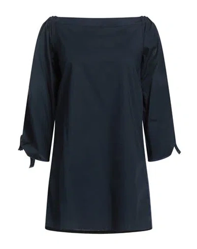Jucca Woman Mini Dress Midnight Blue Size Xl Cotton, Elastane