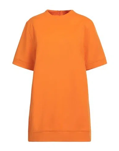 Jucca Woman Mini Dress Orange Size 6 Viscose, Polyamide, Elastane