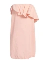 Jucca Woman Midi Skirt Pink Size 6 Linen, Viscose, Elastane In Pink