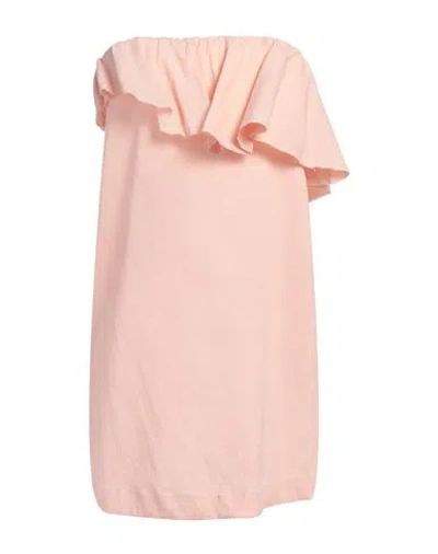 Jucca Woman Midi Skirt Pink Size 6 Linen, Viscose, Elastane