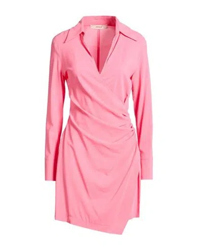 Jucca Woman Mini Dress Pink Size 6 Viscose, Elastane