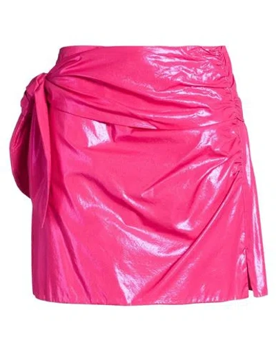 Jucca Woman Mini Skirt Fuchsia Size 8 Cotton In Pink