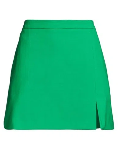 Jucca Woman Mini Skirt Green Size 4 Polyester, Virgin Wool, Elastane