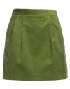 Jucca Woman Mini Skirt Green Size 6 Cotton In Green