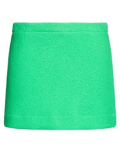 Jucca Woman Mini Skirt Green Size 6 Virgin Wool