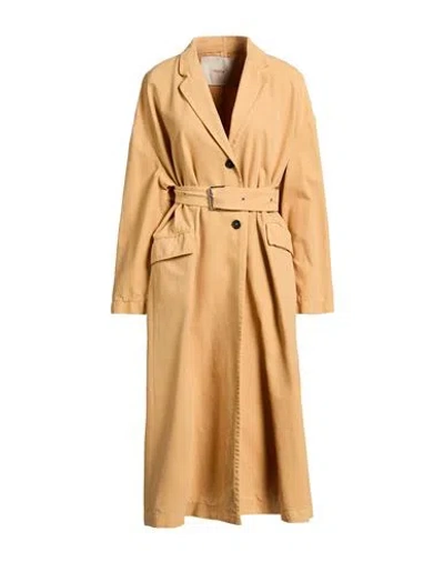 Jucca Woman Overcoat & Trench Coat Sand Size 8 Cotton In Brown