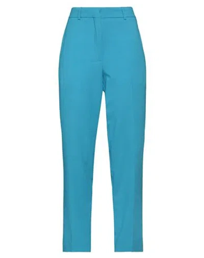 Jucca Woman Pants Azure Size 10 Viscose, Polyester, Elastane In Blue