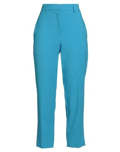 Jucca Woman Pants Azure Size 12 Viscose, Polyester, Elastane In Blue
