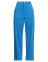 Jucca Woman Pants Azure Size 8 Cotton In Blue