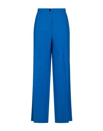 Jucca Woman Pants Azure Size 8 Polyester, Virgin Wool, Elastane In Blue