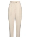 Jucca Woman Pants Beige Size 4 Polyester, Virgin Wool, Elastane In Beige