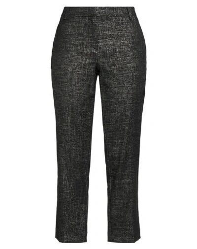 Jucca Woman Pants Black Size 10 Viscose, Polyester, Metallic Fiber, Polyamide, Elastane