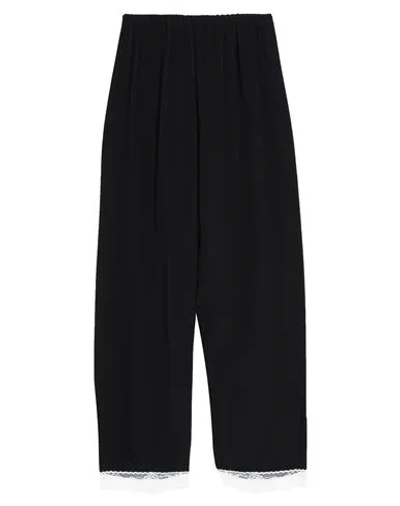 Jucca Woman Pants Black Size 8 Acetate, Silk, Polyamide