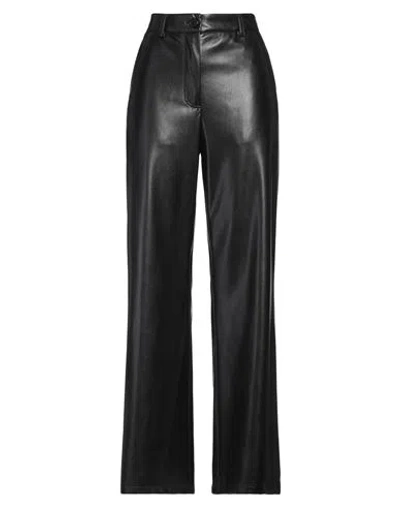 Jucca Woman Pants Black Size 4 Polyester, Polyurethane In Black