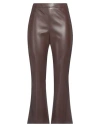 Jucca Woman Pants Brown Size 10 Polyester, Polyurethane In Brown