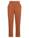 Jucca Woman Pants Brown Size 4 Cotton, Elastane In Orange