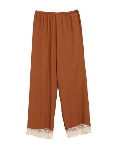 Jucca Woman Pants Brown Size 8 Acetate, Silk, Polyamide