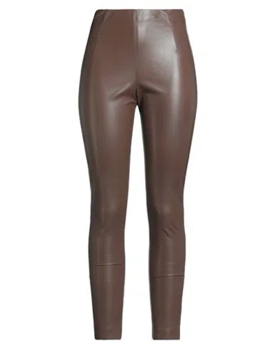 Jucca Woman Pants Brown Size 8 Polyester, Polyurethane