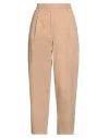 Jucca Woman Pants Camel Size 10 Cotton, Elastane In Brown