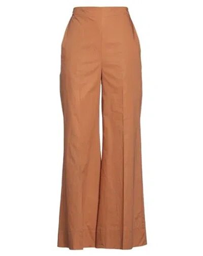 Jucca Woman Pants Camel Size 2 Cotton In Beige