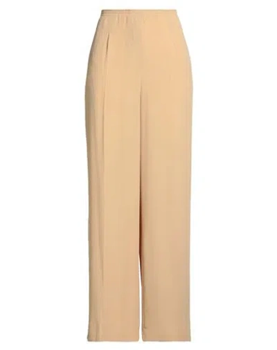 Jucca Woman Pants Camel Size 8 Acetate, Silk In Beige