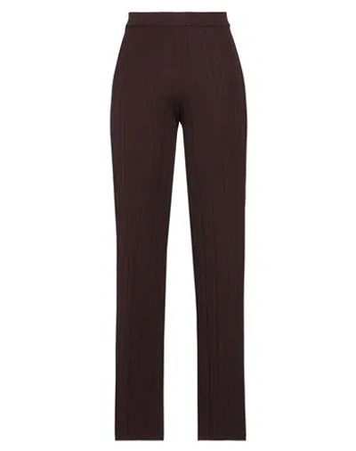 Jucca Woman Pants Chocolate Brown Size L Viscose, Polyamide