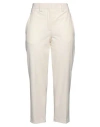 Jucca Woman Pants Cream Size 10 Polyester, Virgin Wool, Elastane In White