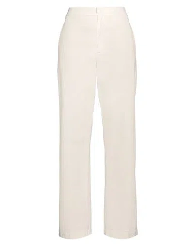 Jucca Woman Pants Cream Size 8 Cotton, Elastane In White