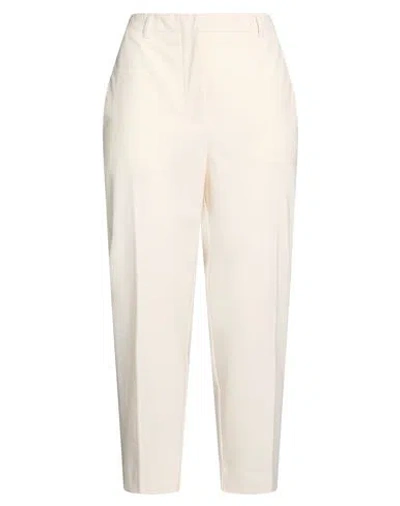 Jucca Woman Pants Cream Size 4 Polyester, Virgin Wool, Elastane In Neutral