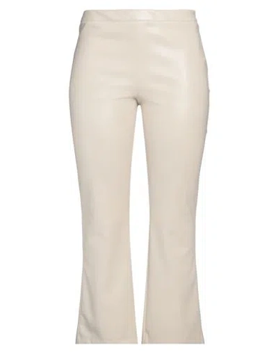 Jucca Woman Pants Cream Size 8 Polyester, Polyurethane In White