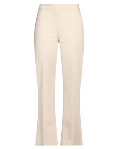 Jucca Woman Pants Cream Size 12 Viscose, Polyamide, Elastane In White