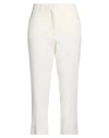 Jucca Woman Pants Cream Size 8 Viscose, Polyester, Elastane In White