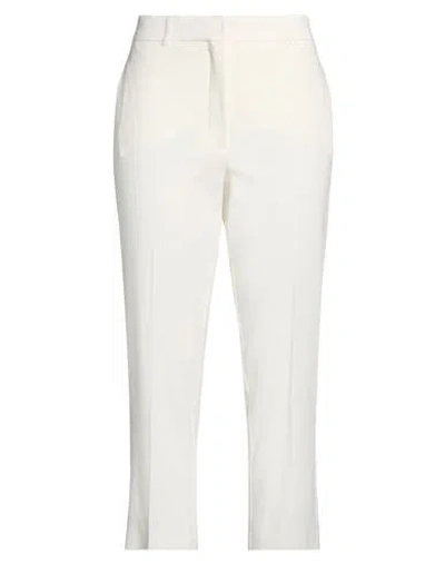 Jucca Woman Pants Cream Size 8 Viscose, Polyester, Elastane In White