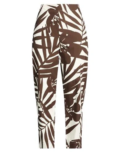 Jucca Woman Pants Dark Brown Size 4 Cotton