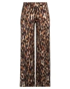 Jucca Woman Pants Dark Brown Size 6 Viscose